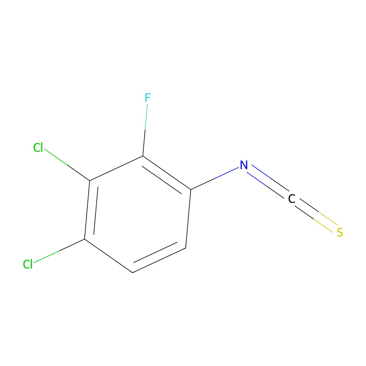 3,4-Dichloro-2-fluorophenylisothiocyanate molecular structure, CAS 1895912-47-6