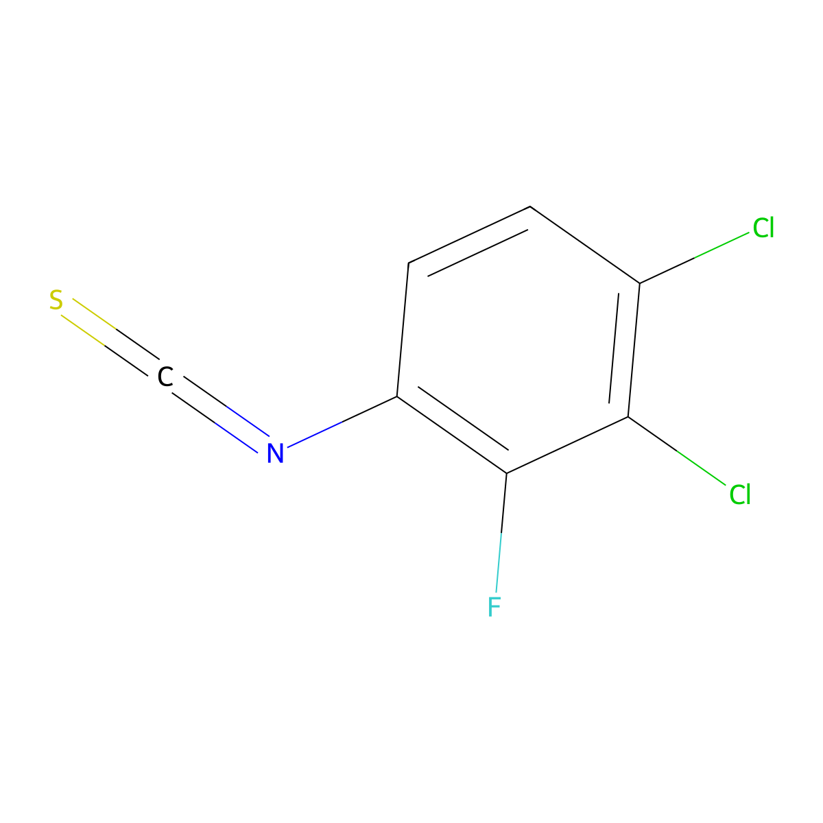 3,4-Dichloro-2-fluorophenylisothiocyanate molecular structure, CAS 1895912-47-6