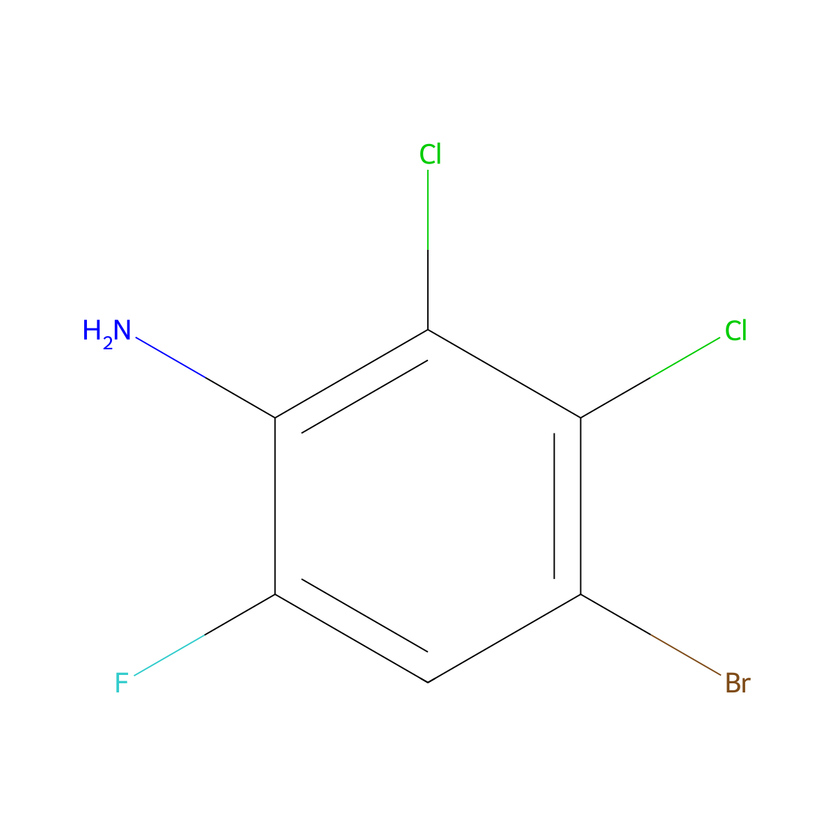 4-Bromo-2,3-dichloro-6-fluoroaniline molecular structure, CAS 1895912-79-4