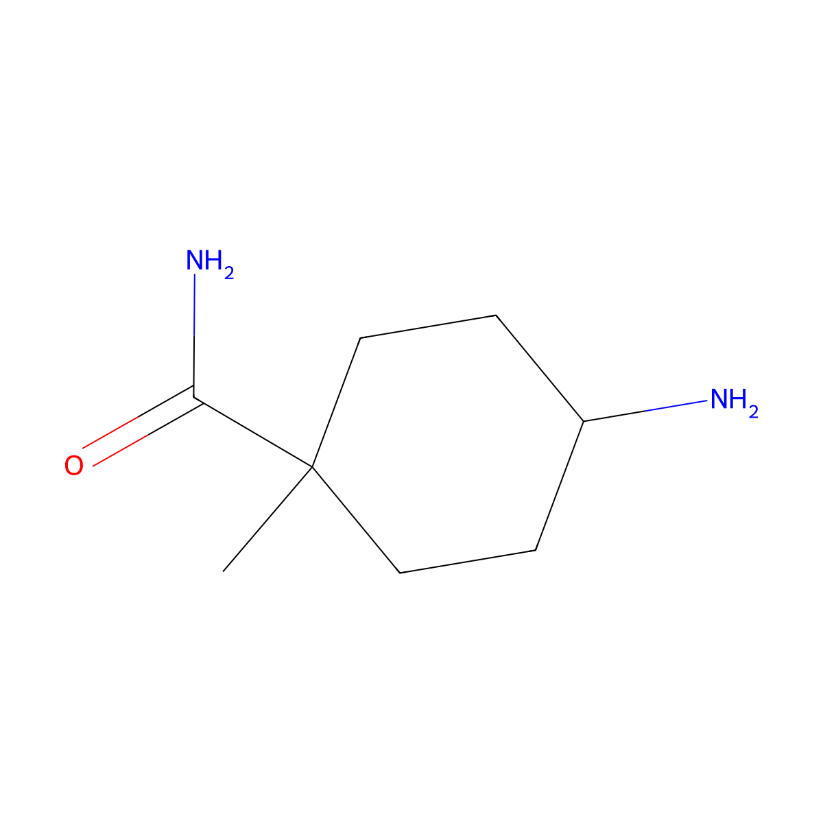 (1s,4s)-4-Amino-1-methylcyclohexanecarboxamide molecular structure, CAS 1895913-11-7