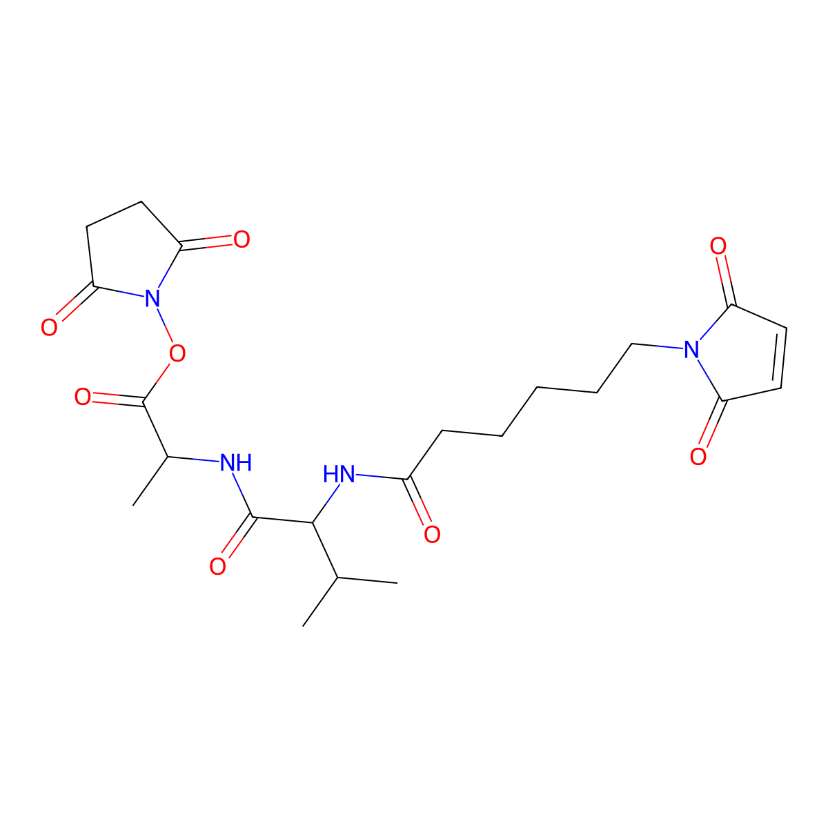 MC-Val-Ala-NHS ester molecular structure, CAS 1895916-22-9