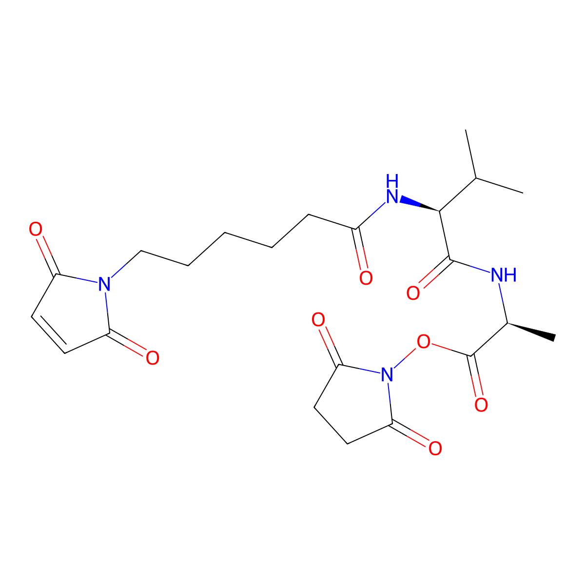 MC-Val-Ala-NHS ester molecular structure, CAS 1895916-22-9