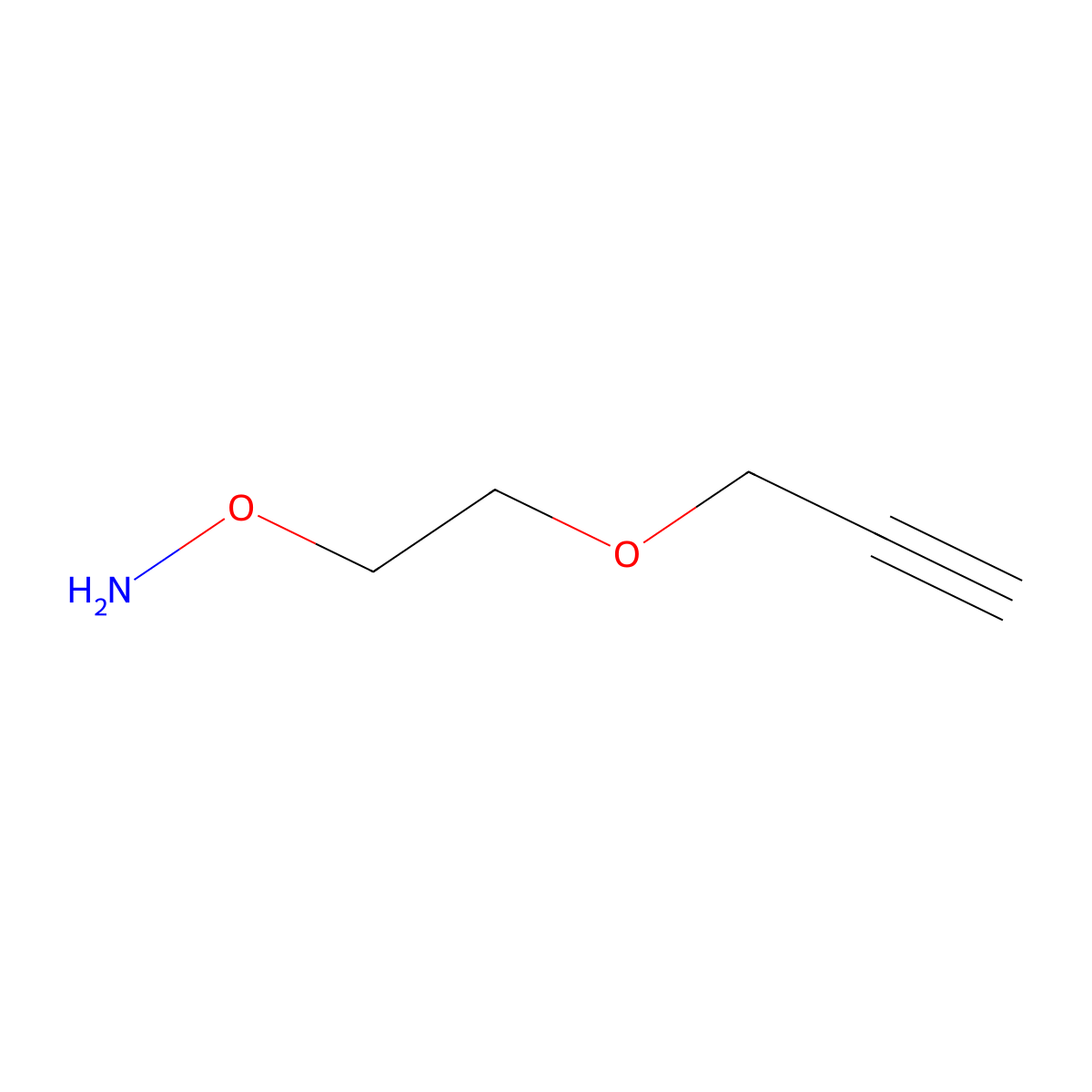 Aminooxy-PEG1-propargyl HCl salt molecular structure, CAS 1895922-69-6