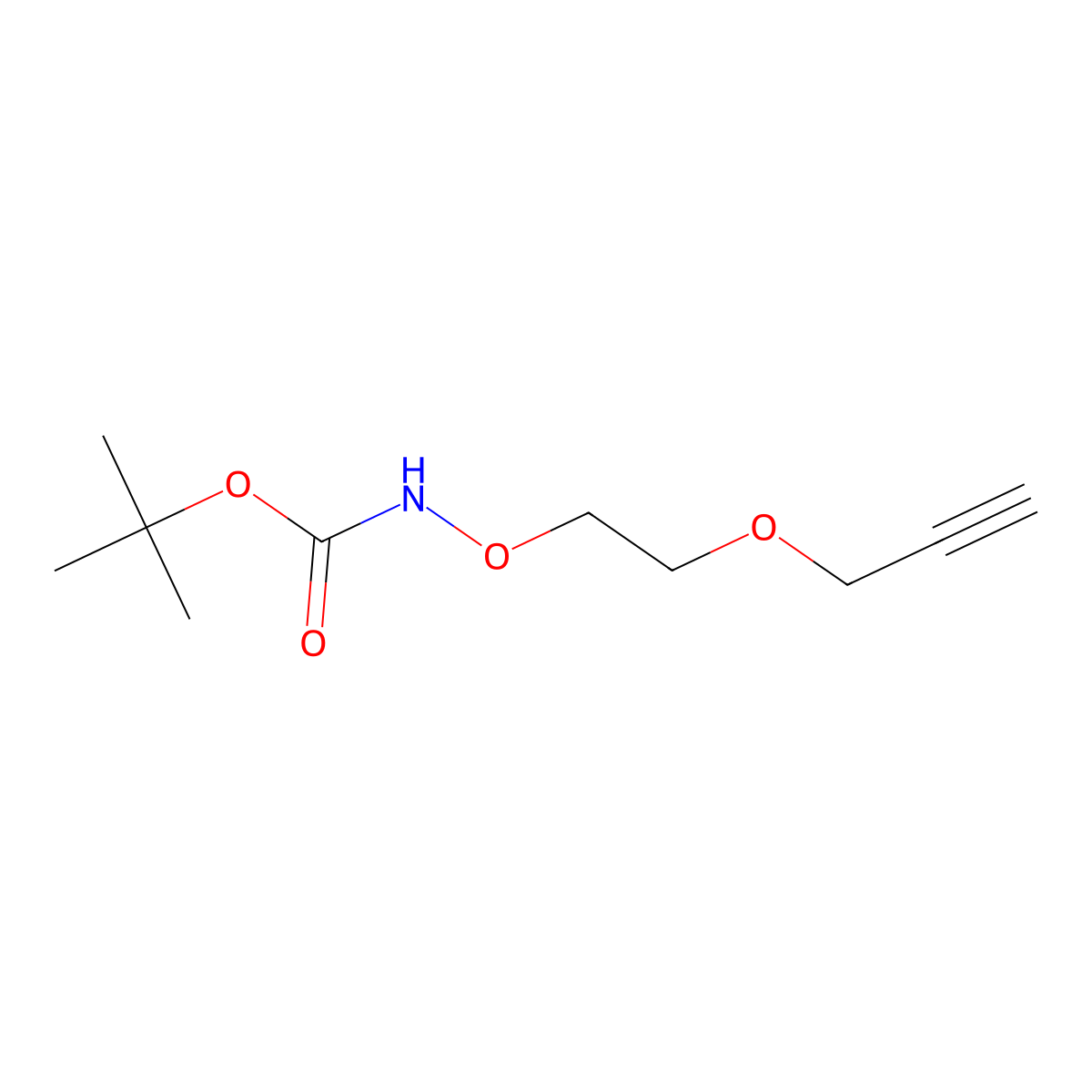 t-Boc-aminooxy-PEG1-Propargyl molecular structure, CAS 1895922-72-1