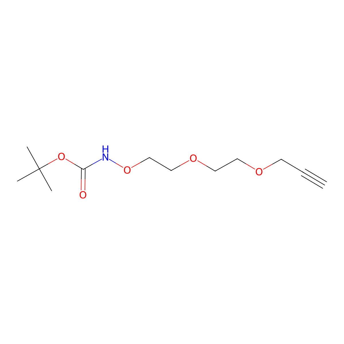 t-Boc-aminooxy-PEG2-Propargyl molecular structure, CAS 1895922-74-3