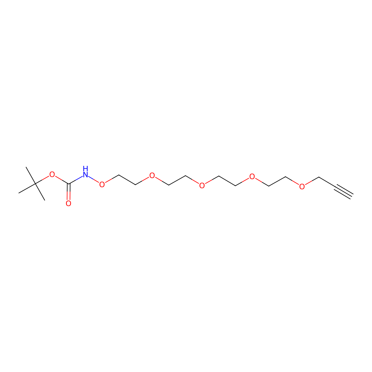 t-Boc-aminooxy-PEG4-Propargyl molecular structure, CAS 1895922-77-6