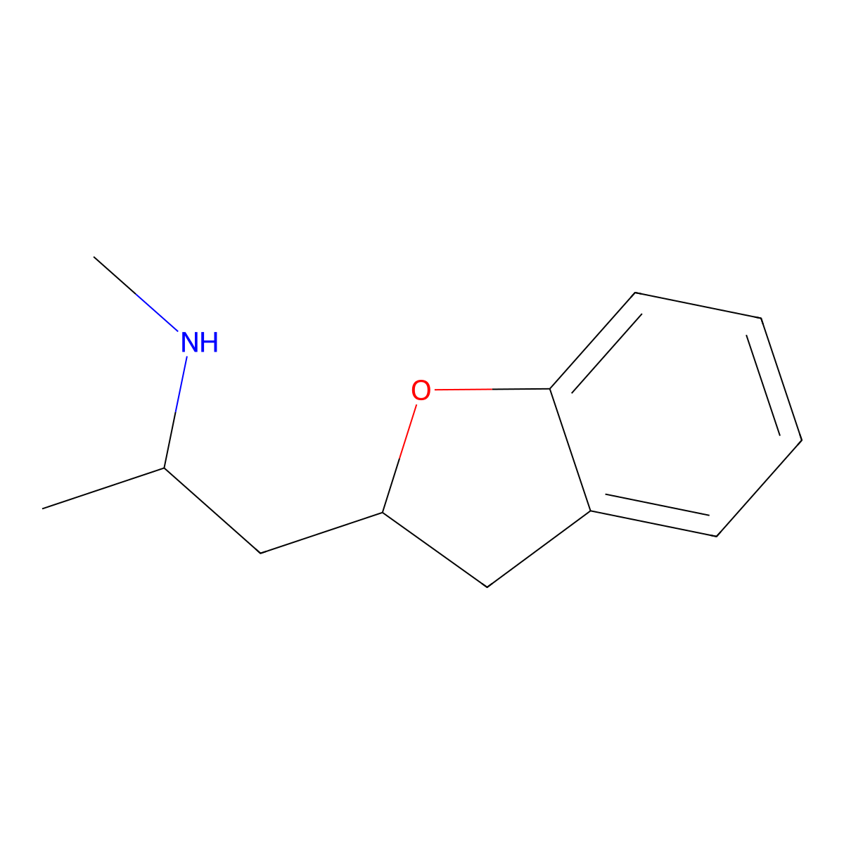 [1-(2,3-Dihydro-1-benzofuran-2-yl)propan-2-yl](methyl)amine molecular structure, CAS 1895988-50-7