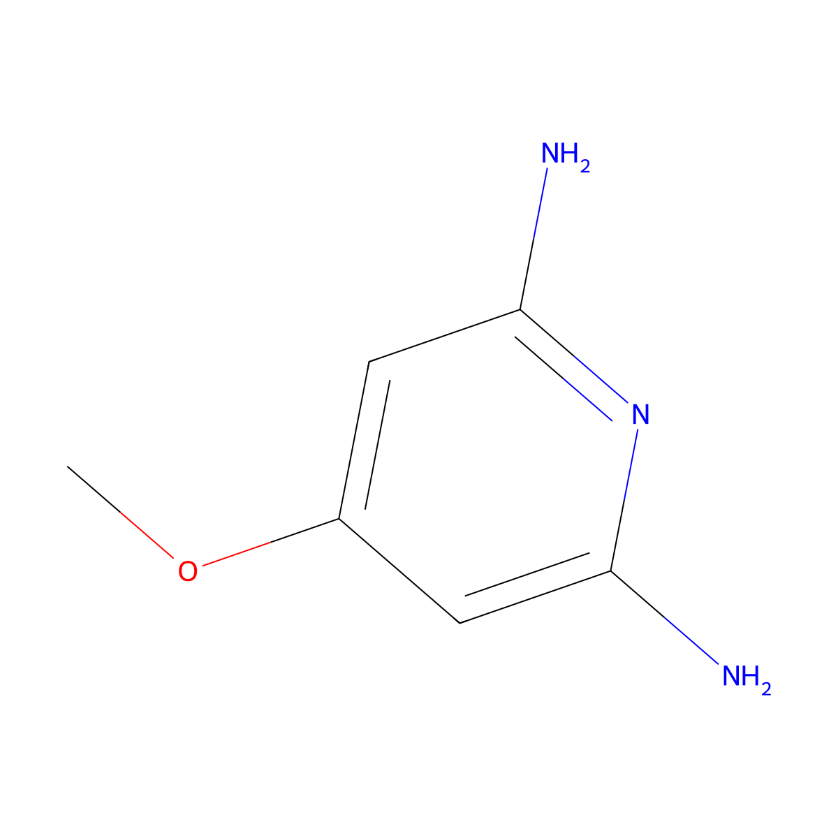 4-Methoxypyridine-2,6-diamine molecular structure, CAS 18960-98-0