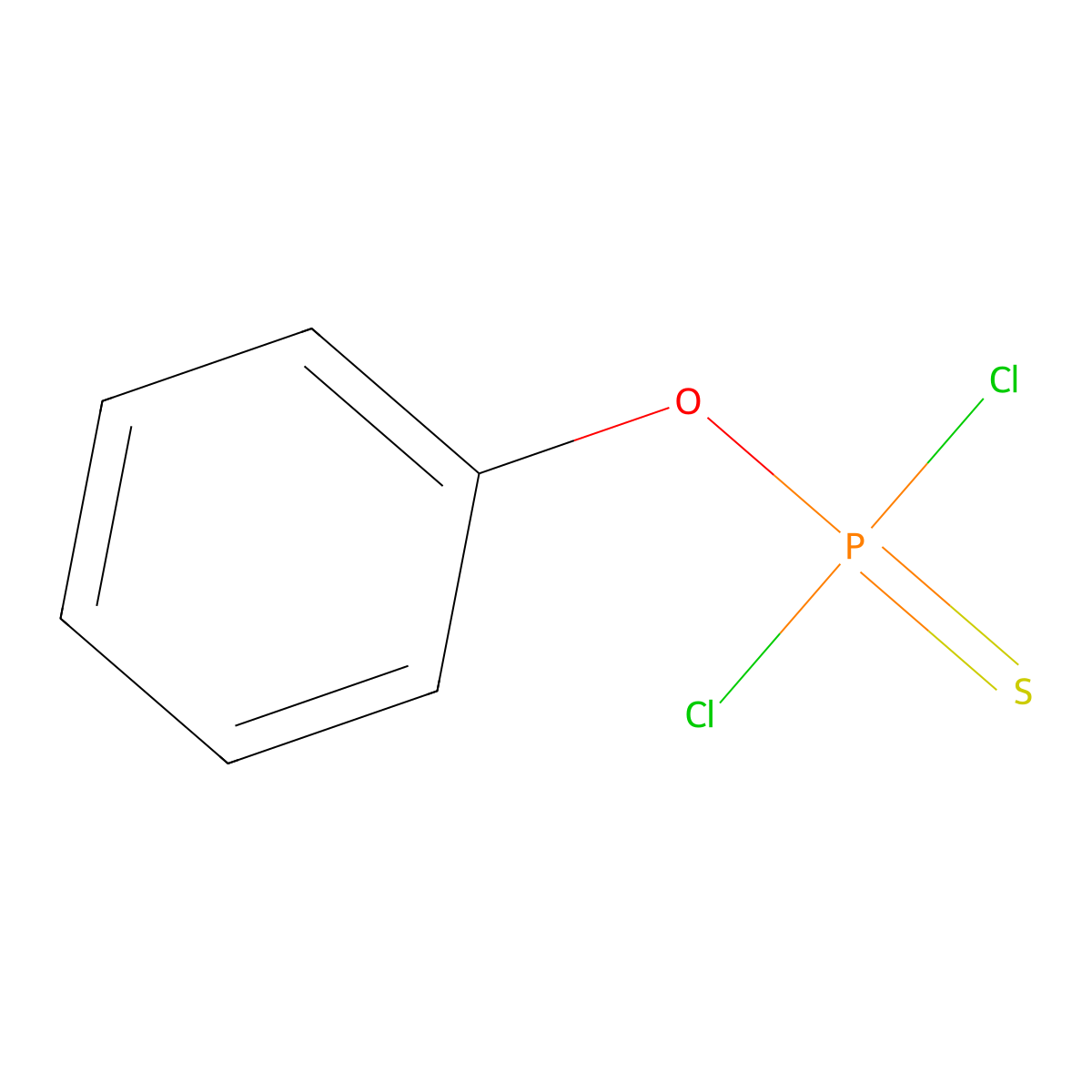 Phenyl phosphorodichloridothionate molecular structure, CAS 18961-96-1