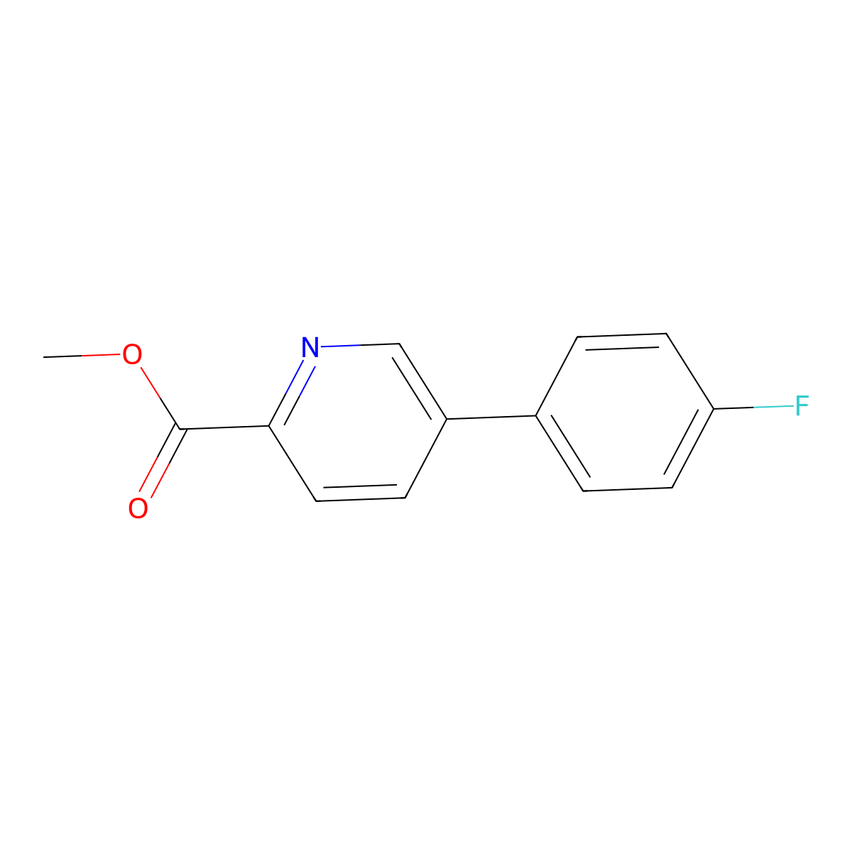 Methyl 5-(4-fluorophenyl)picolinate molecular structure, CAS 1896112-35-8