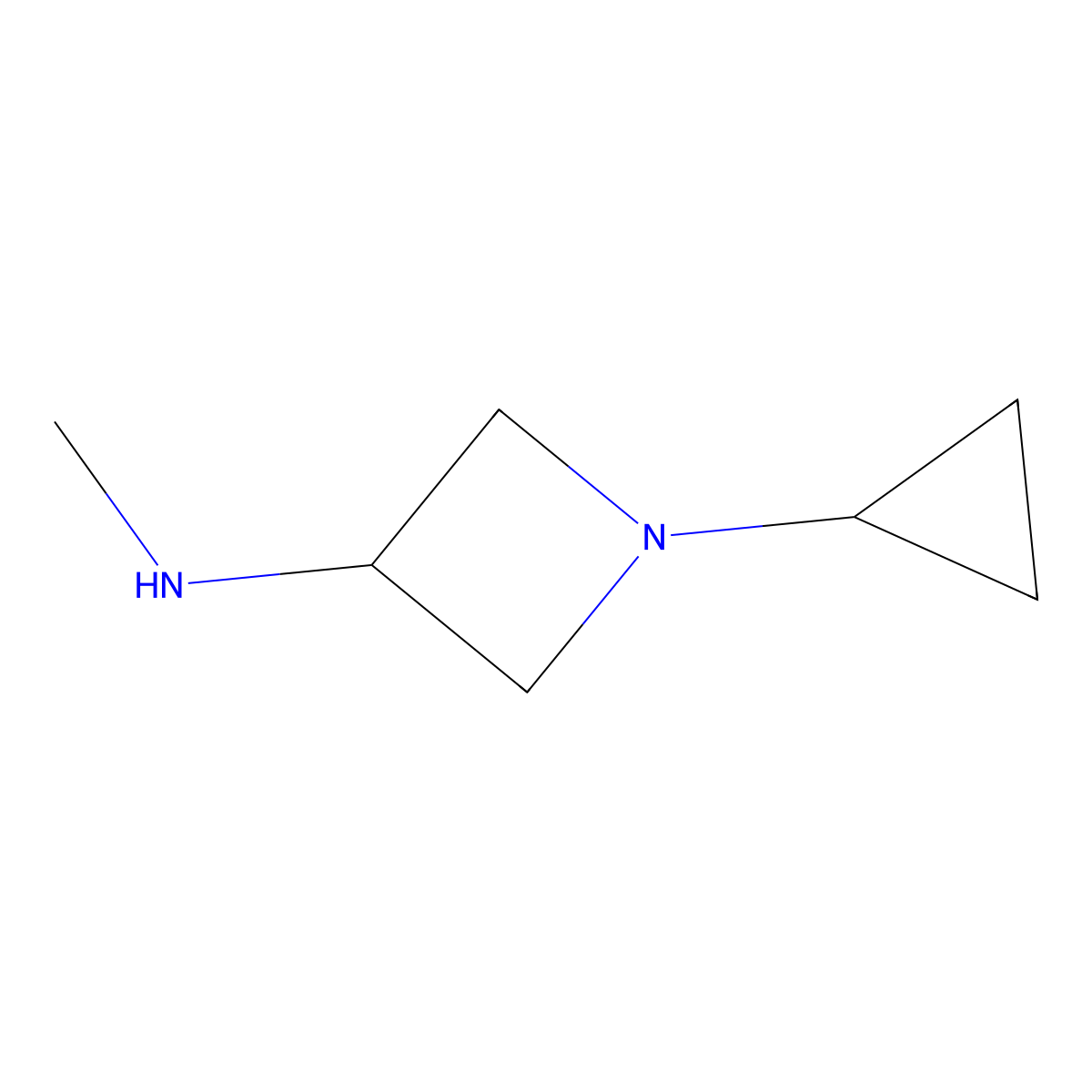 1-cyclopropyl-N-methylazetidin-3-amine molecular structure, CAS 1896151-85-1