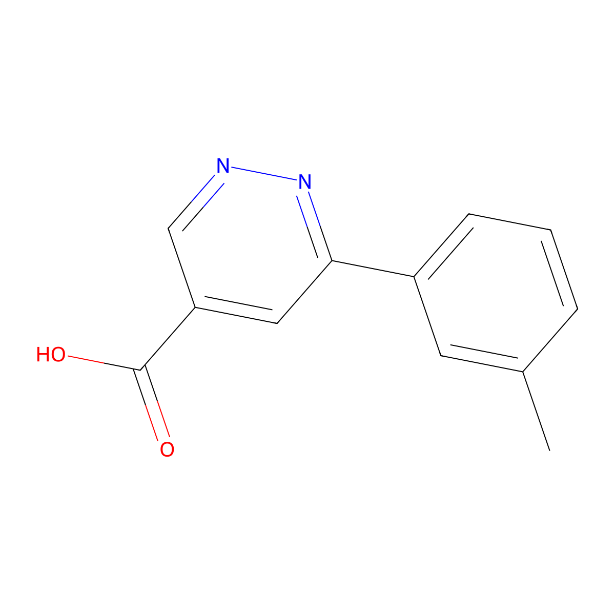 6-(m-Tolyl)pyridazine-4-carboxylic acid molecular structure, CAS 1896160-12-5