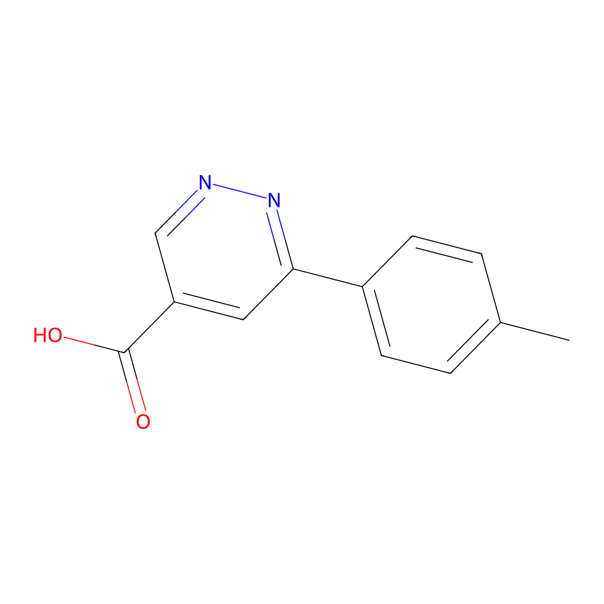 6-(p-Tolyl)pyridazine-4-carboxylic acid molecular structure, CAS 1896160-38-5