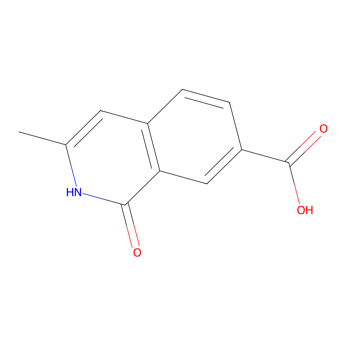 3-Methyl-1-oxo-2H-isoquinoline-7-carboxylic acid molecular structure, CAS 1896162-45-0
