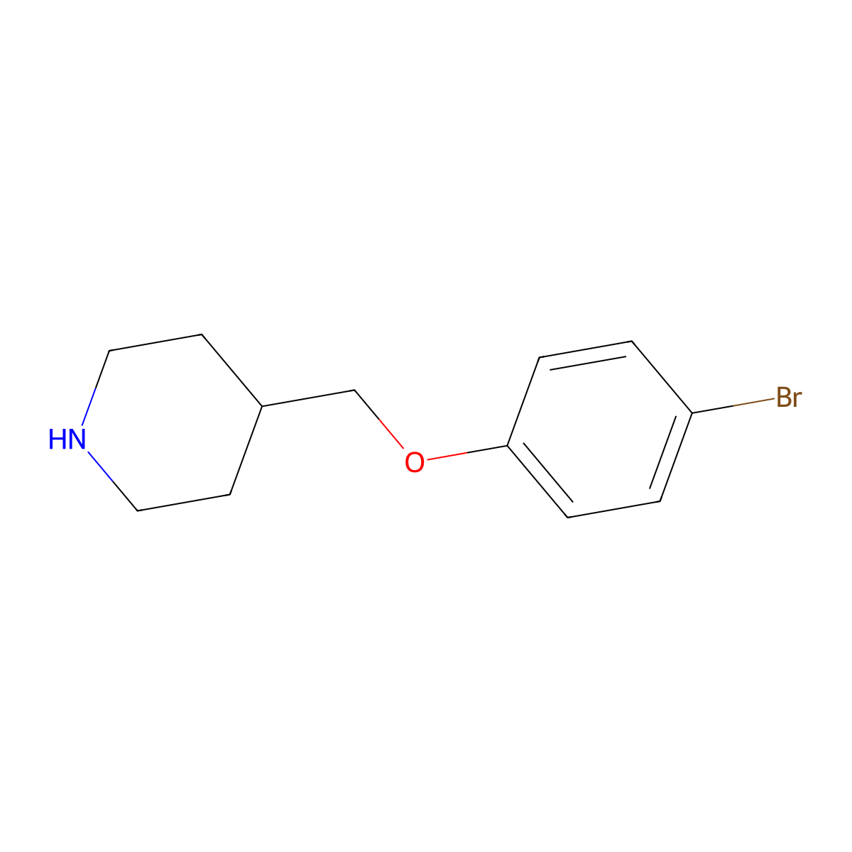 4-[(4-Bromophenoxy)methyl]piperidine molecular structure, CAS 189618-32-4