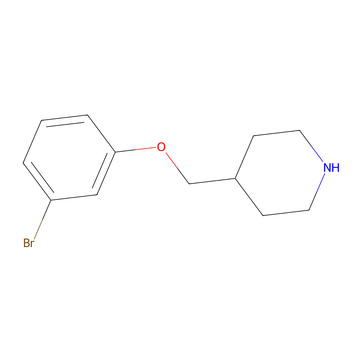 4-(3-Bromophenoxymethyl)piperidine molecular structure, CAS 189618-33-5