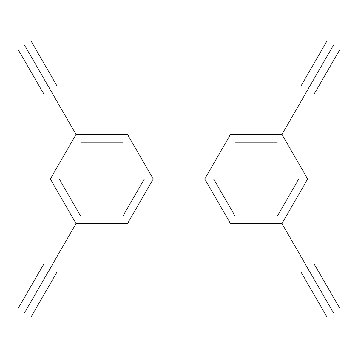 3,3',5,5'-Tetraethynyl-1,1'-biphenyl molecular structure, CAS 189619-31-6