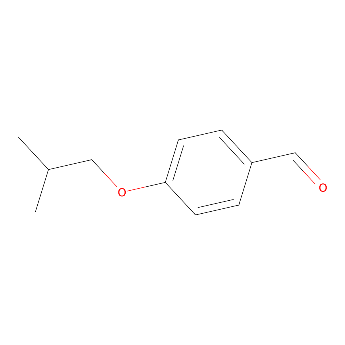 4-Isobutoxybenzaldehyde molecular structure, CAS 18962-07-7