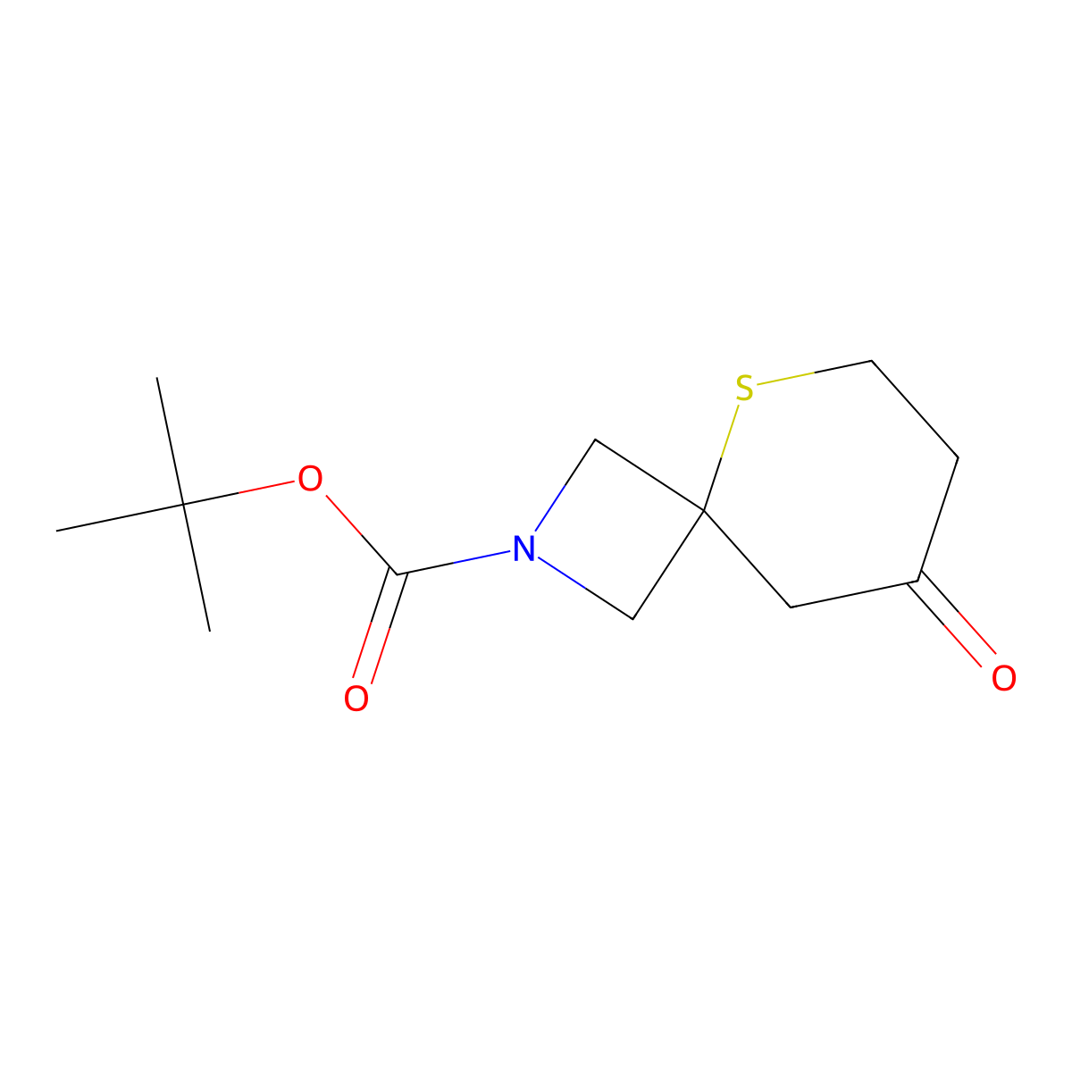 Tert-butyl 8-oxo-5-thia-2-azaspiro[3.5]nonane-2-carboxylate molecular structure, CAS 1896222-30-2