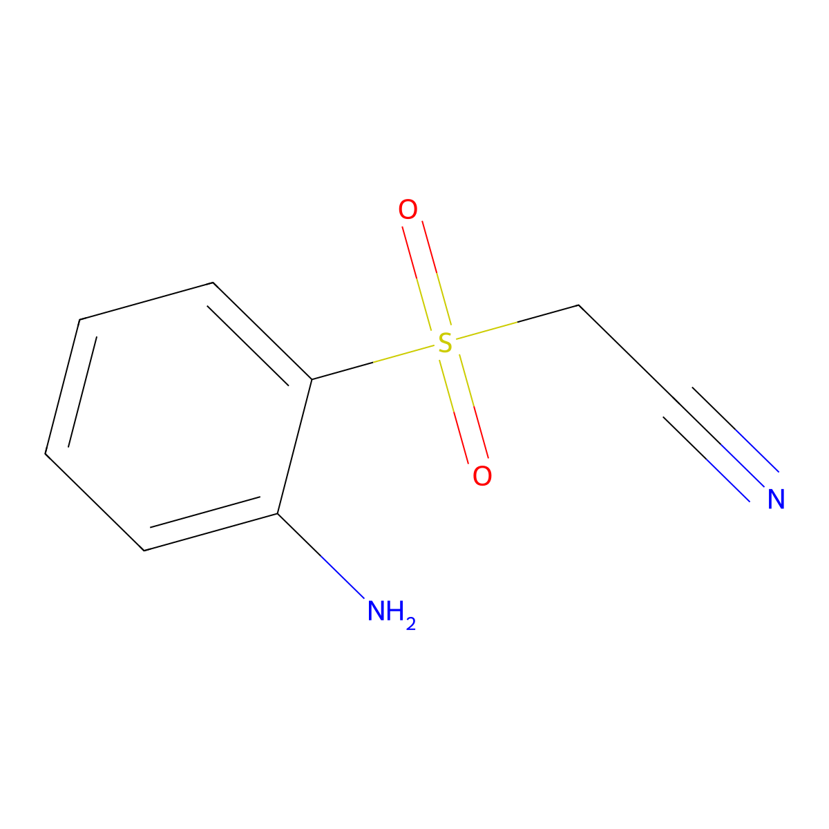 2-(2-Aminobenzenesulfonyl)acetonitrile molecular structure, CAS 189624-69-9