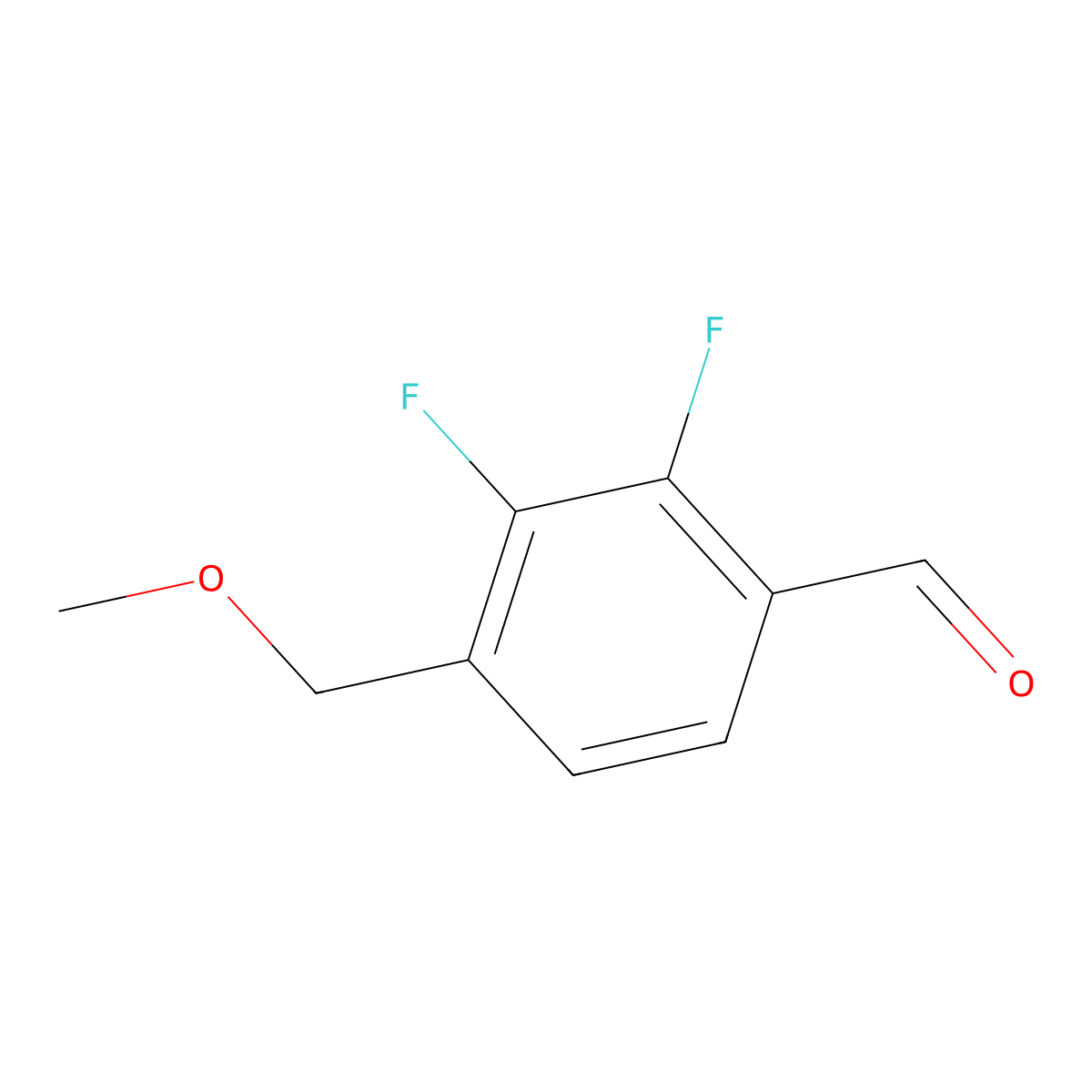 2,3-Difluoro-4-(methoxymethyl)benzaldehyde molecular structure, CAS 1896247-68-9