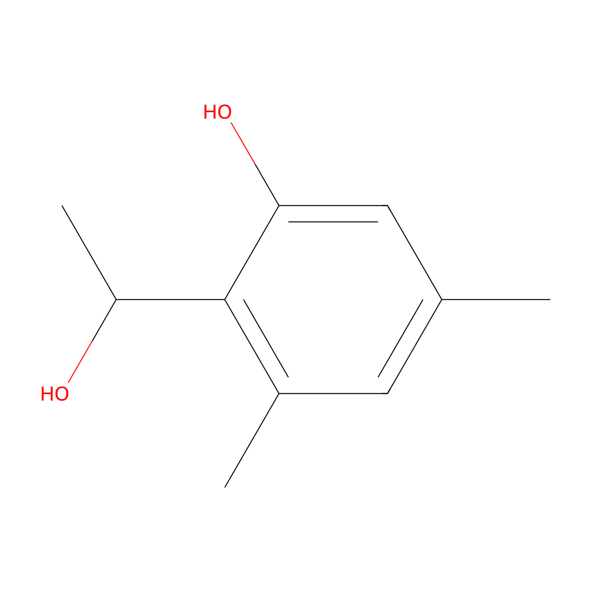 2-(1-Hydroxyethyl)-3,5-dimethylphenol molecular structure, CAS 1896248-59-1