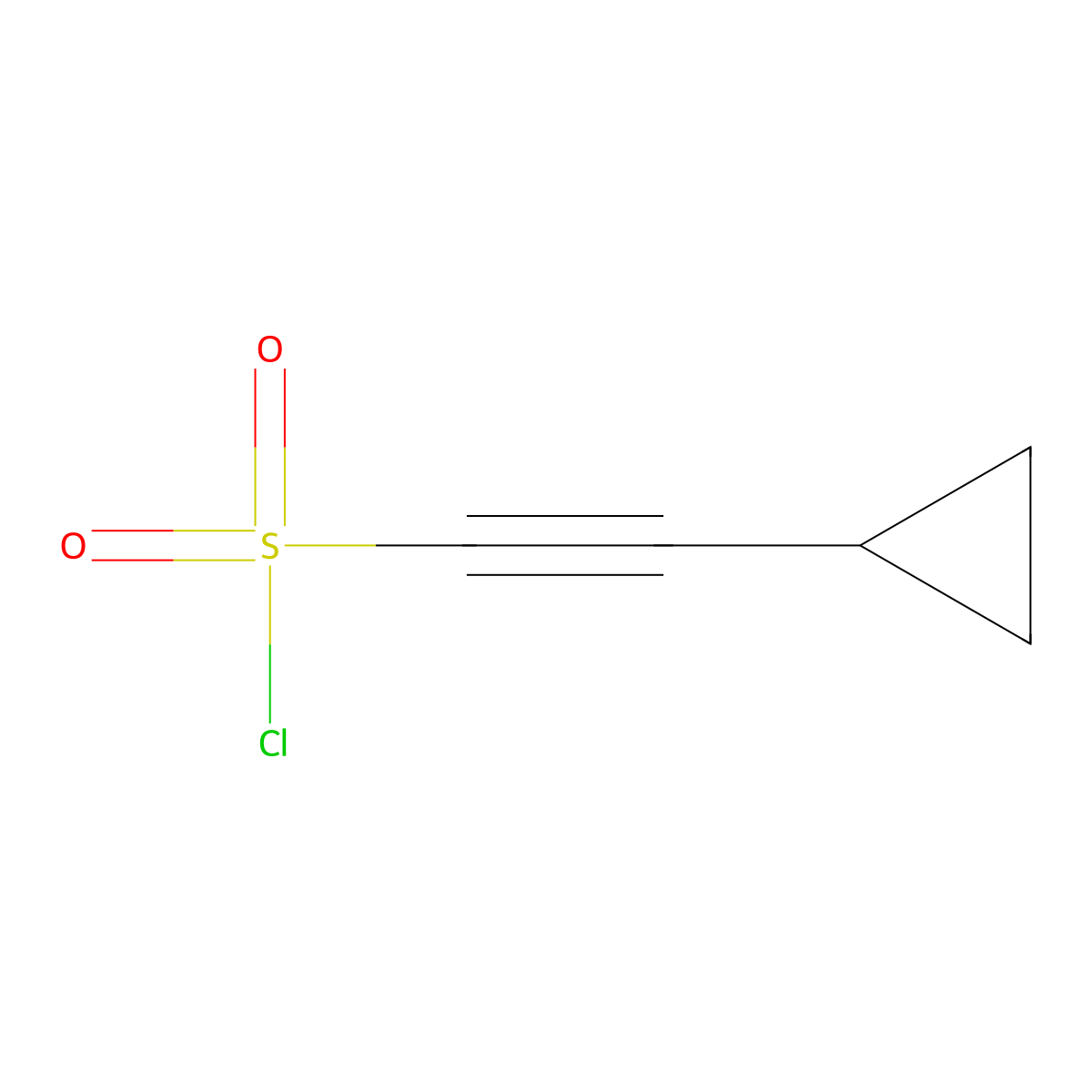 Cyclopropylethynesulfonyl chloride molecular structure, CAS 1896256-44-2