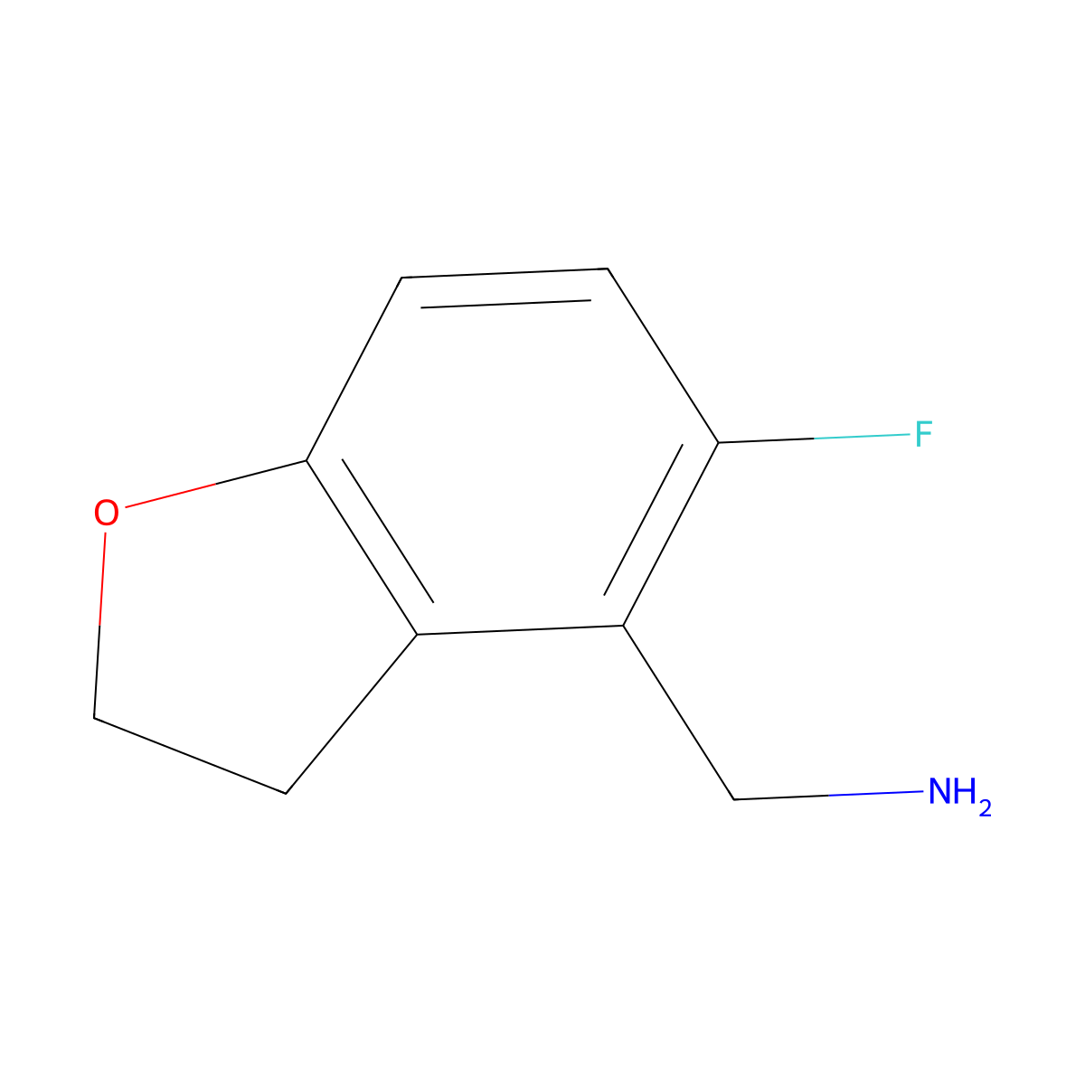 (5-Fluoro-2,3-dihydrobenzofuran-4-yl)methanamine molecular structure, CAS 1896262-04-6