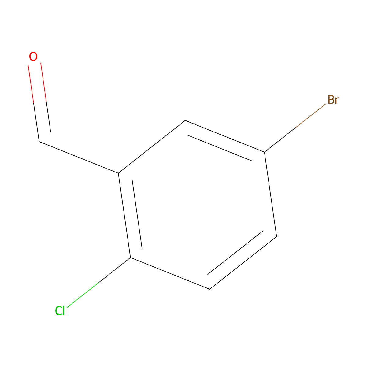 5-Bromo-2-chlorobenzaldehyde molecular structure, CAS 189628-37-3