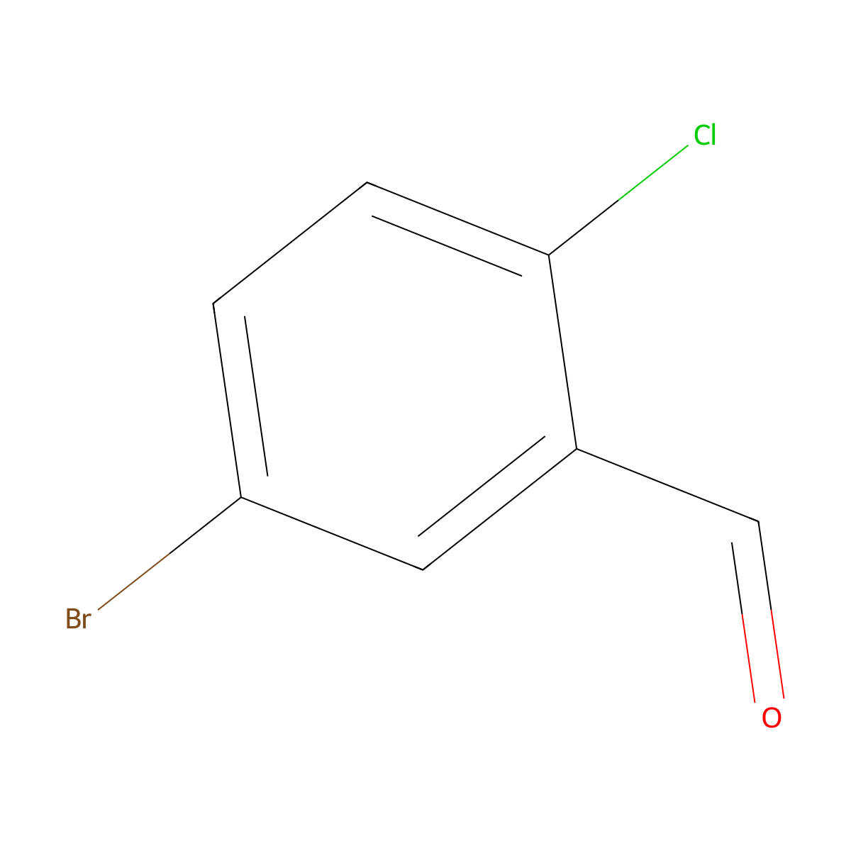 5-Bromo-2-chlorobenzaldehyde molecular structure, CAS 189628-37-3