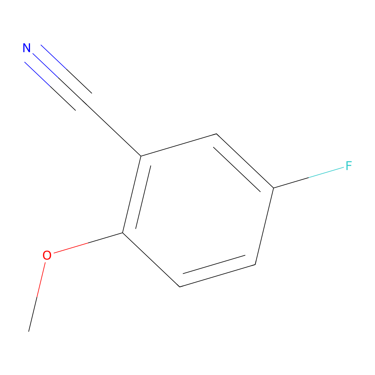 5-Fluoro-2-methoxybenzonitrile molecular structure, CAS 189628-38-4