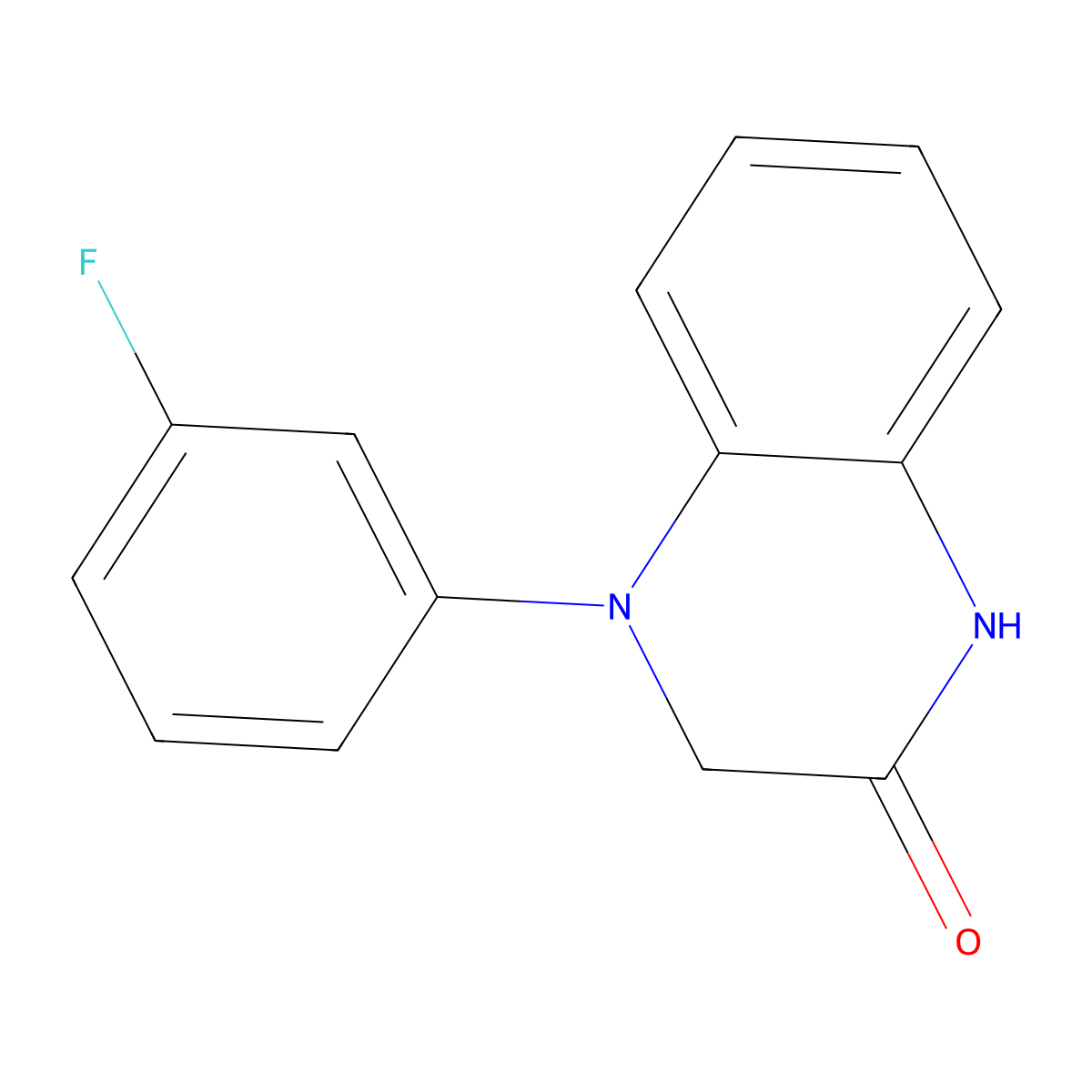 4-(3-Fluorophenyl)-1,2,3,4-tetrahydroquinoxalin-2-one molecular structure, CAS 1896297-30-5