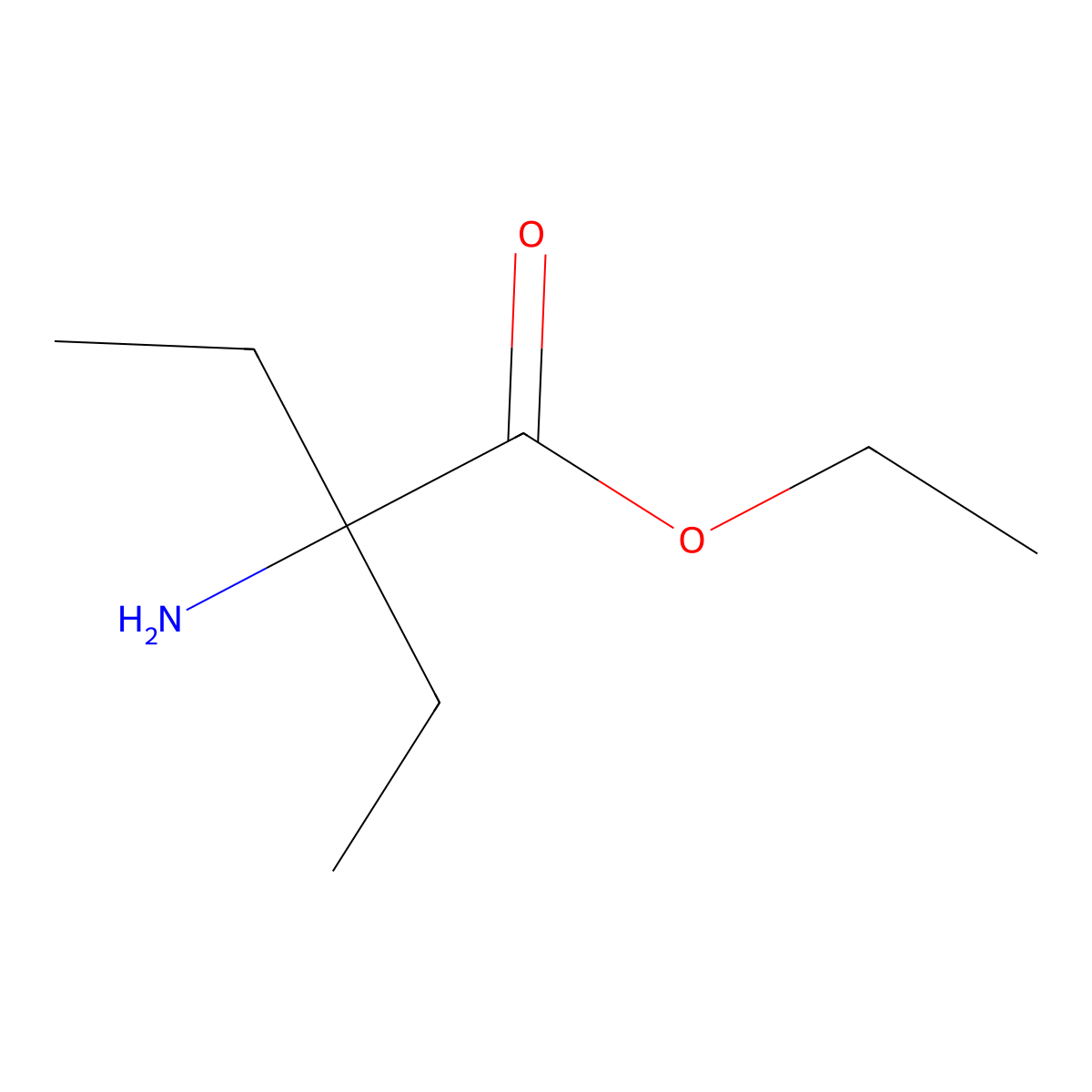 Ethyl 2-amino-2-ethylbutanoate molecular structure, CAS 189631-96-7