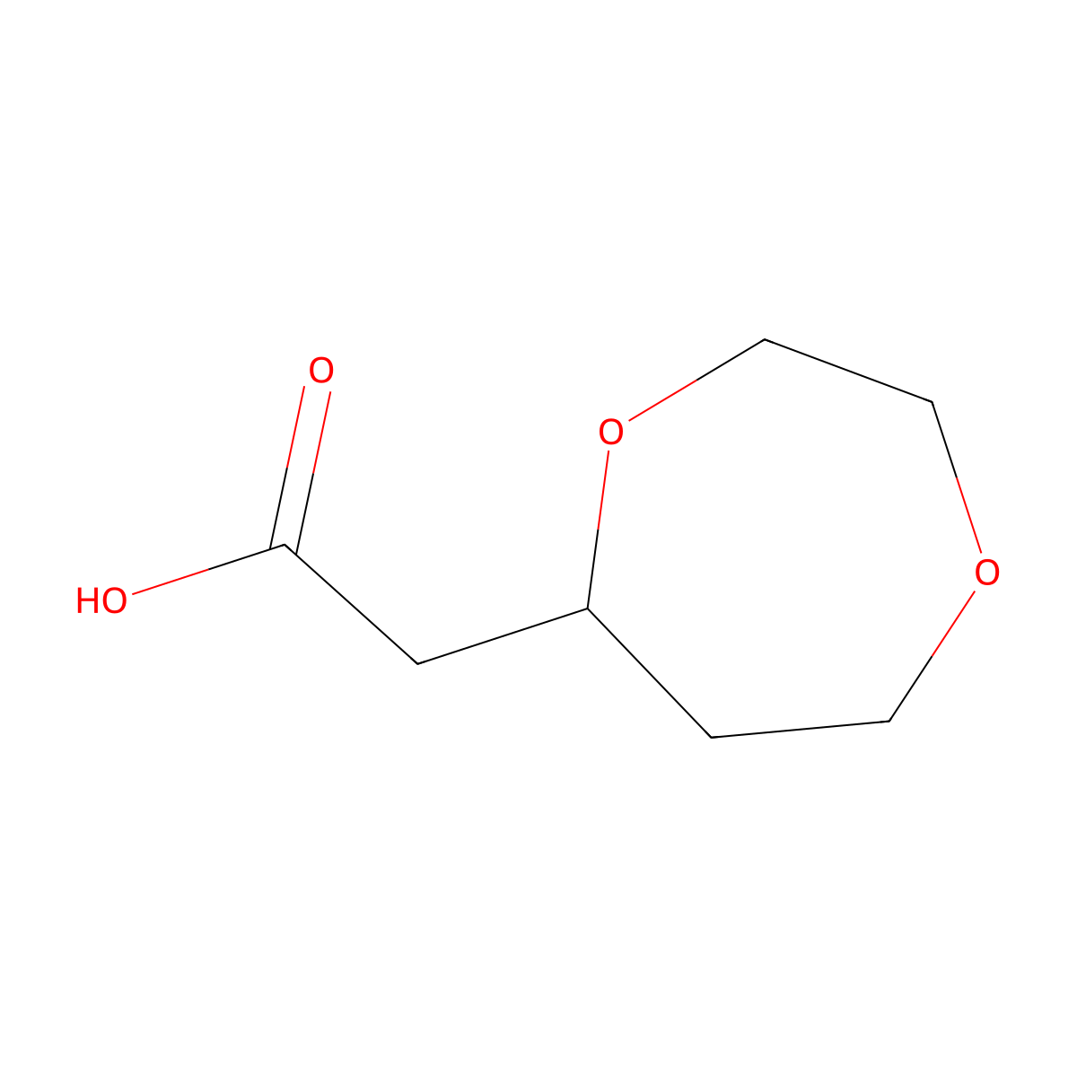 2-(1,4-Dioxepan-5-yl)acetic acid molecular structure, CAS 1896337-45-3
