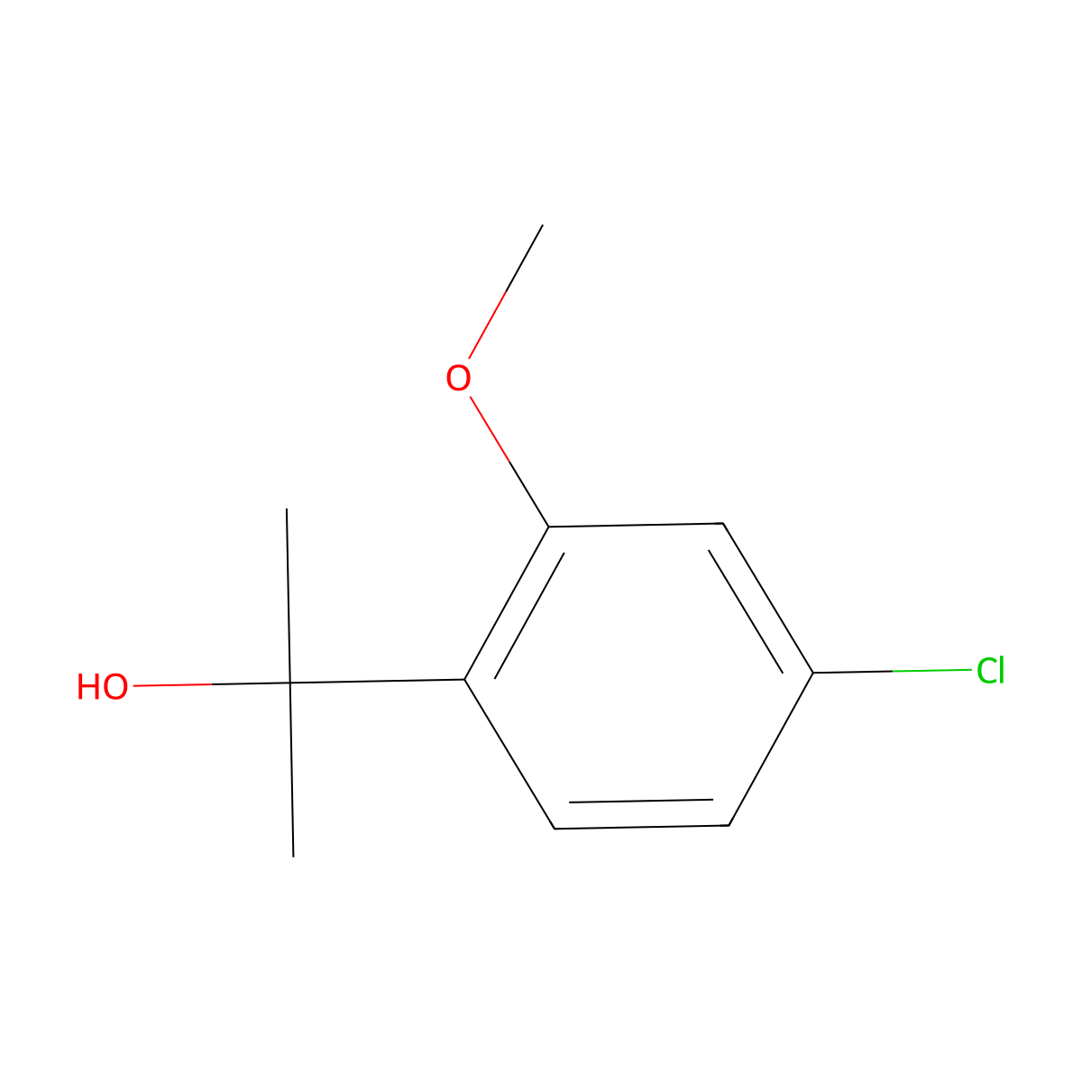 2-(4-Chloro-2-methoxyphenyl)propan-2-ol molecular structure, CAS 1896339-59-5