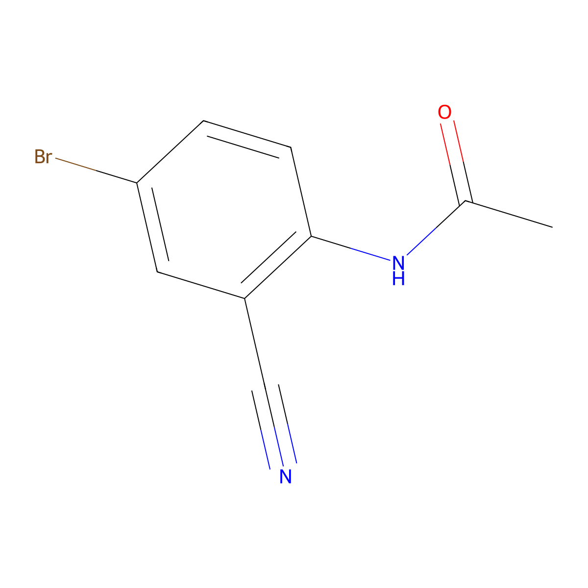N-(4-Bromo-2-cyanophenyl)acetamide molecular structure, CAS 189634-99-9