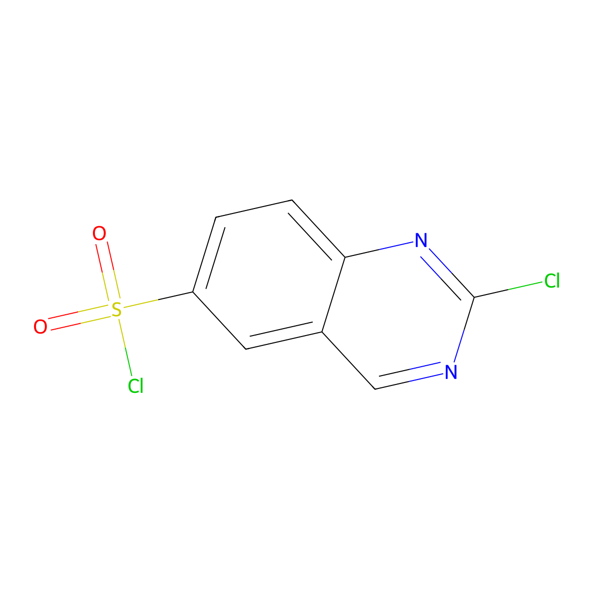 2-Chloroquinazoline-6-sulfonyl chloride molecular structure, CAS 1896341-99-3