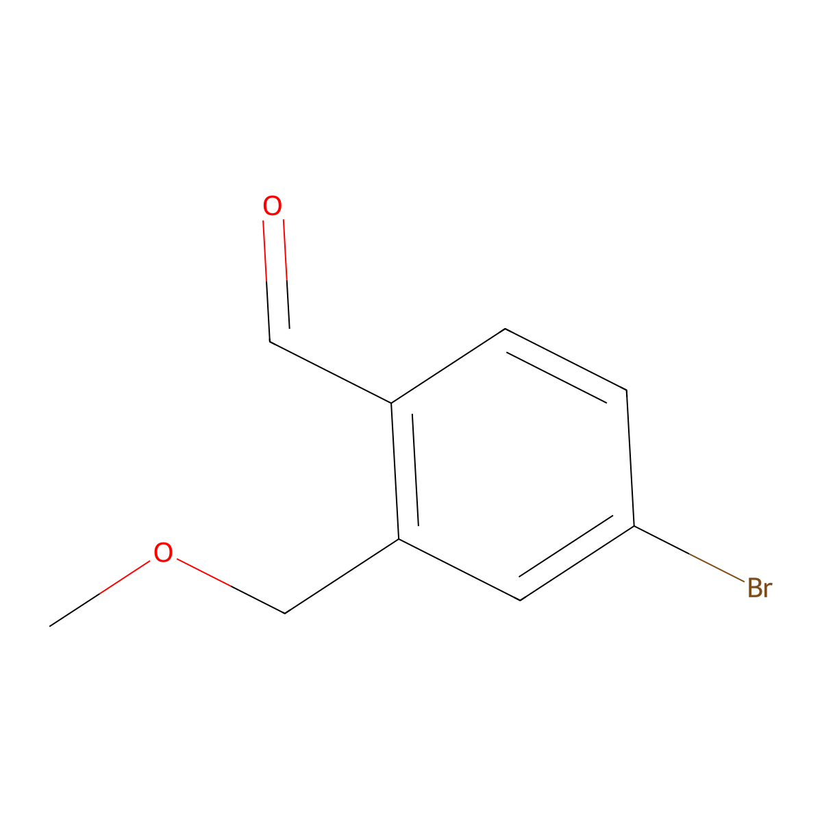 4-Bromo-2-(methoxymethyl)benzaldehyde molecular structure, CAS 1896344-17-4
