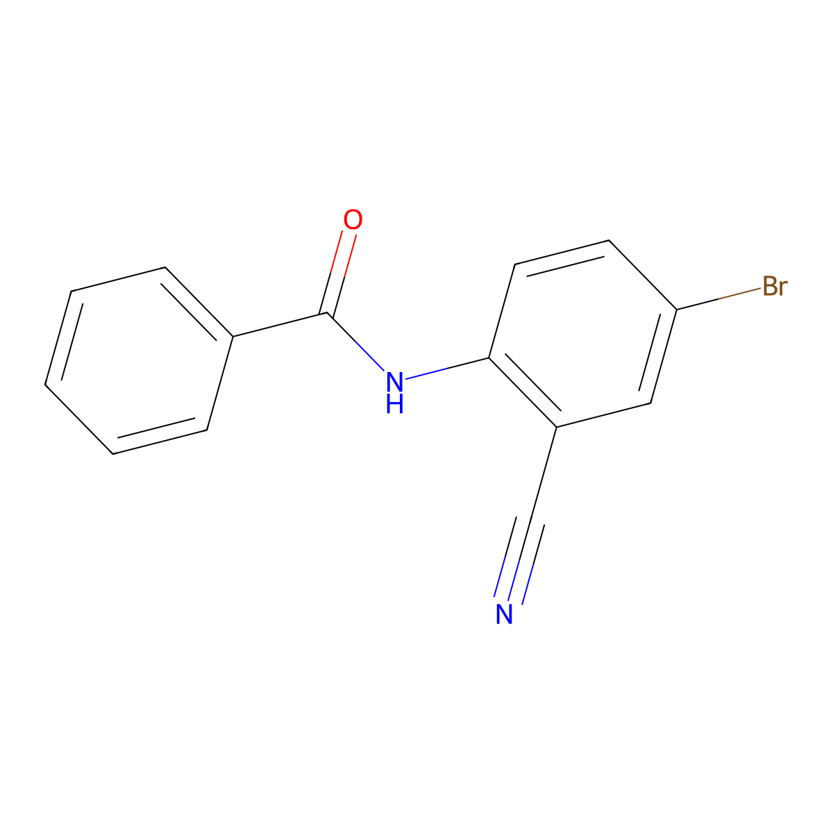 N-(4-Bromo-2-cyanophenyl)benzamide molecular structure, CAS 189635-01-6