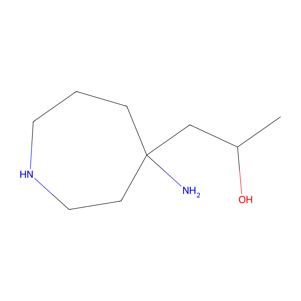 1-(4-Aminoazepan-4-yl)propan-2-ol molecular structure, CAS 1896373-93-5