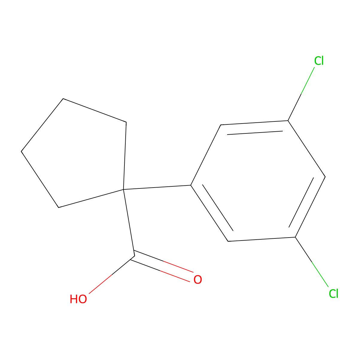 1-(3,5-Dichlorophenyl)cyclopentanecarboxylic Acid molecular structure, CAS 1896404-16-2