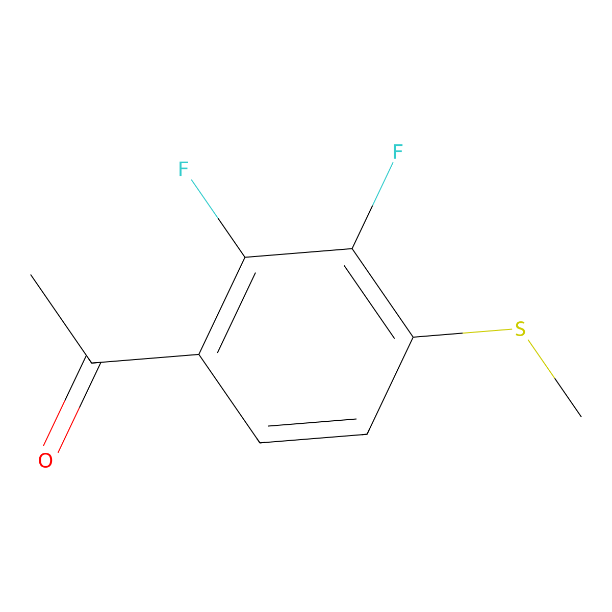 1-(2,3-Difluoro-4-(methylthio)phenyl)ethanone molecular structure, CAS 1896409-47-4