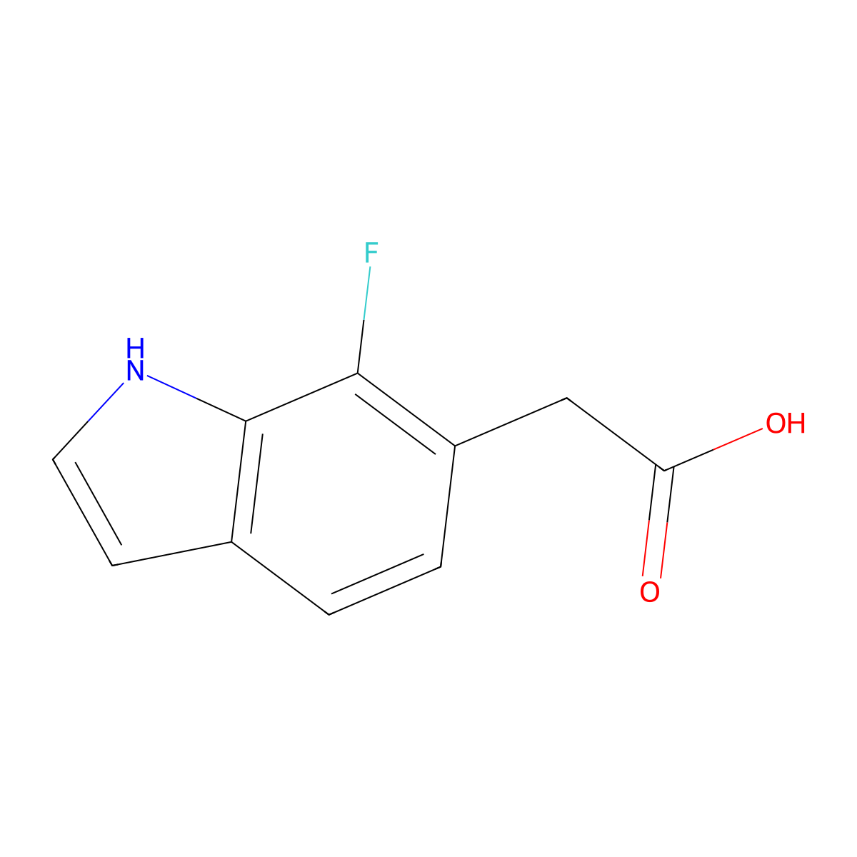 2-(7-fluoro-1H-indol-6-yl)acetic acid molecular structure, CAS 1896410-93-7
