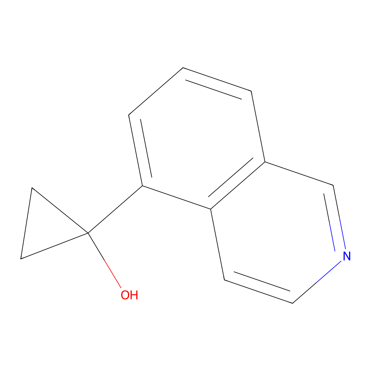 1-(Isoquinolin-5-yl)cyclopropan-1-ol molecular structure, CAS 1896413-02-7
