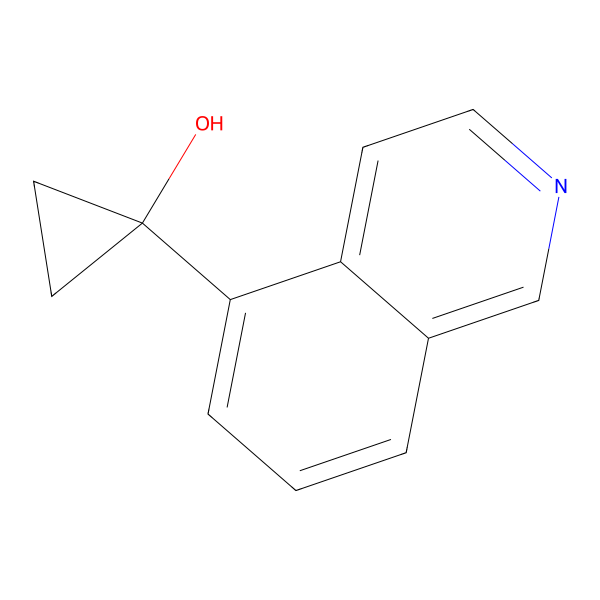 1-(Isoquinolin-5-yl)cyclopropan-1-ol molecular structure, CAS 1896413-02-7