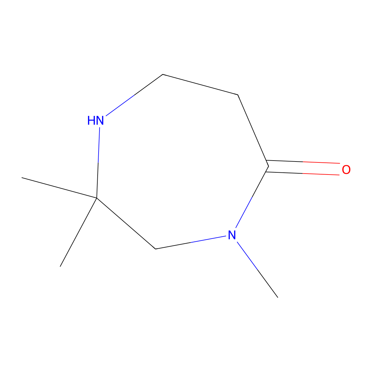 2,2,4-Trimethyl-1,4-diazepan-5-one molecular structure, CAS 1896457-91-2