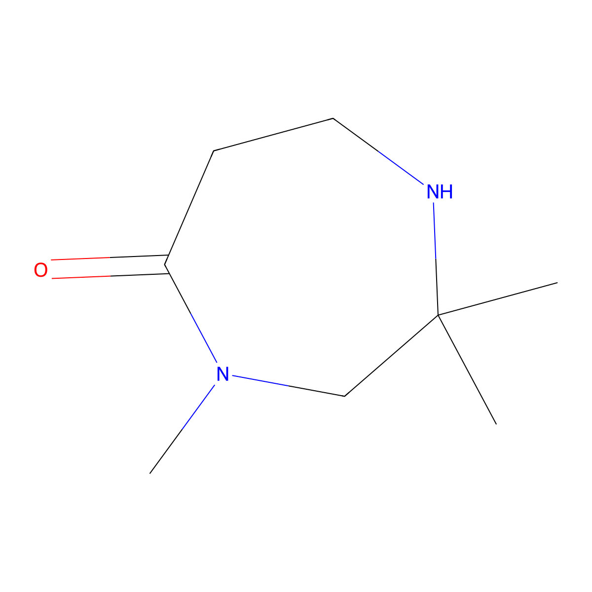 2,2,4-Trimethyl-1,4-diazepan-5-one molecular structure, CAS 1896457-91-2