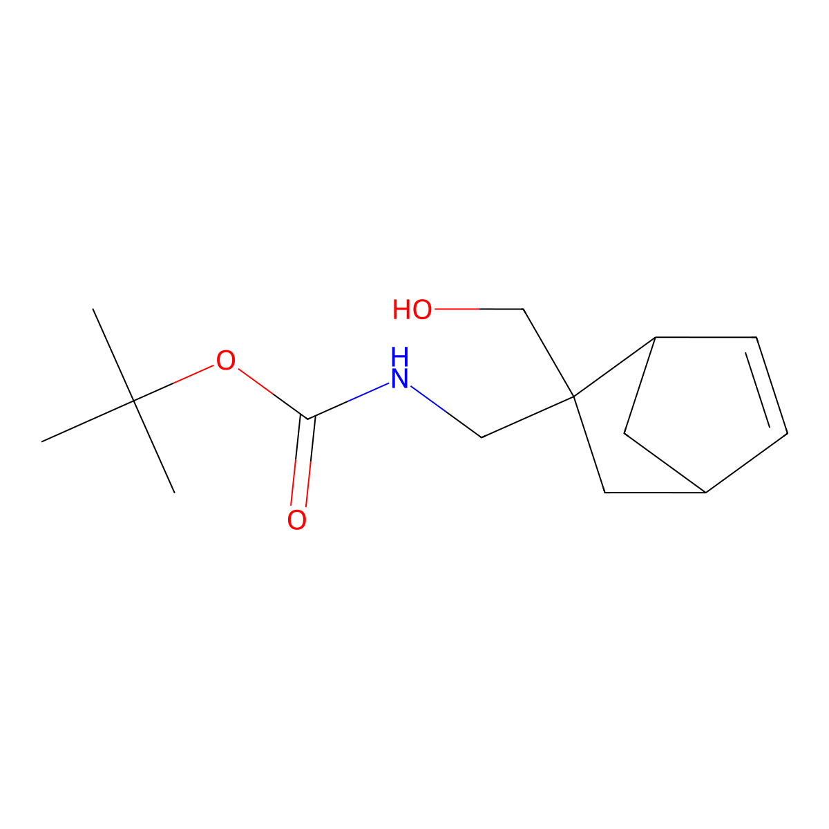 tert-butyl N-{[2-(hydroxymethyl)bicyclo[2.2.1]hept-5-en-2-yl]methyl}carbamate molecular structure, CAS 1896461-26-9