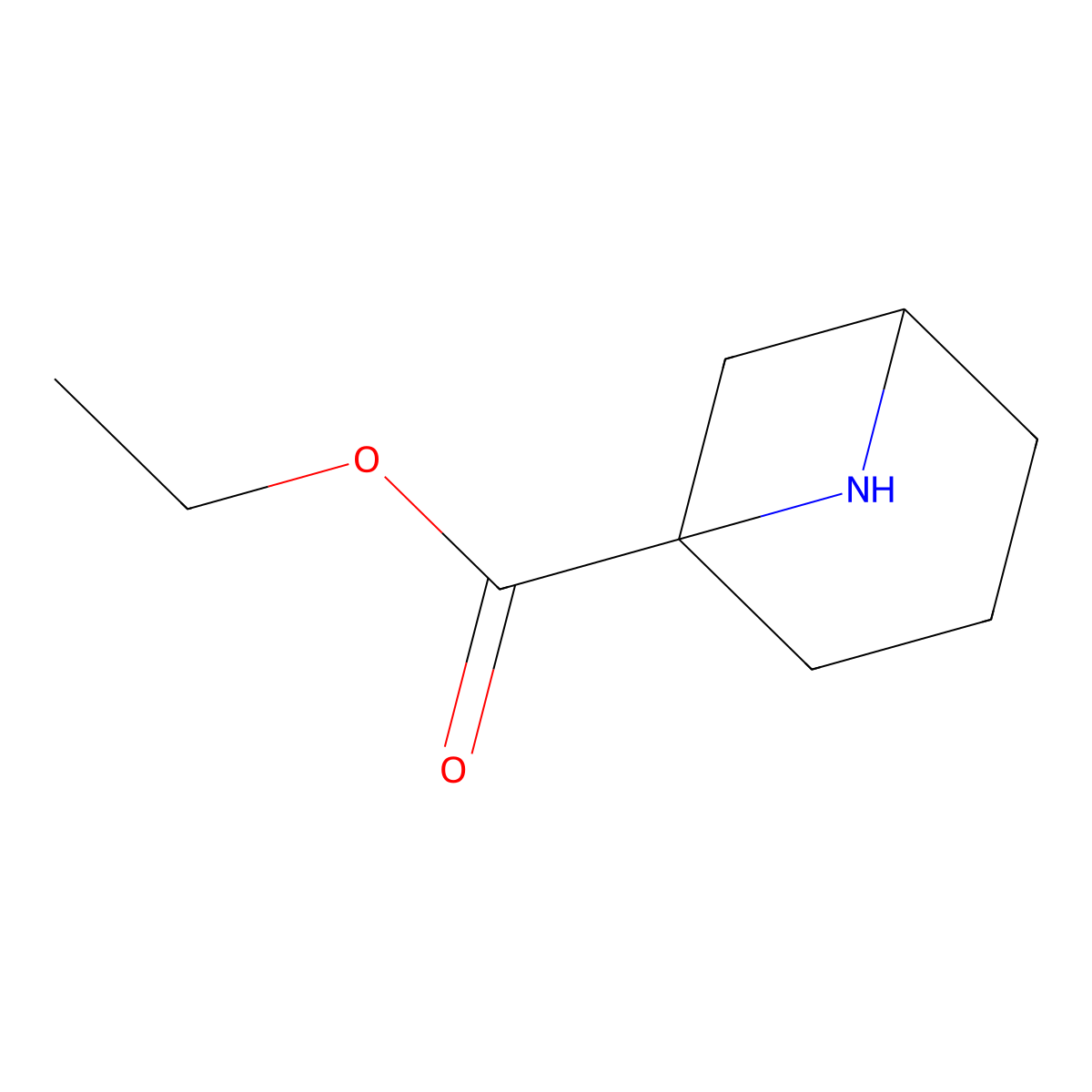 Ethyl 6-azabicyclo[3.1.1]heptane-1-carboxylate molecular structure, CAS 1896462-58-0