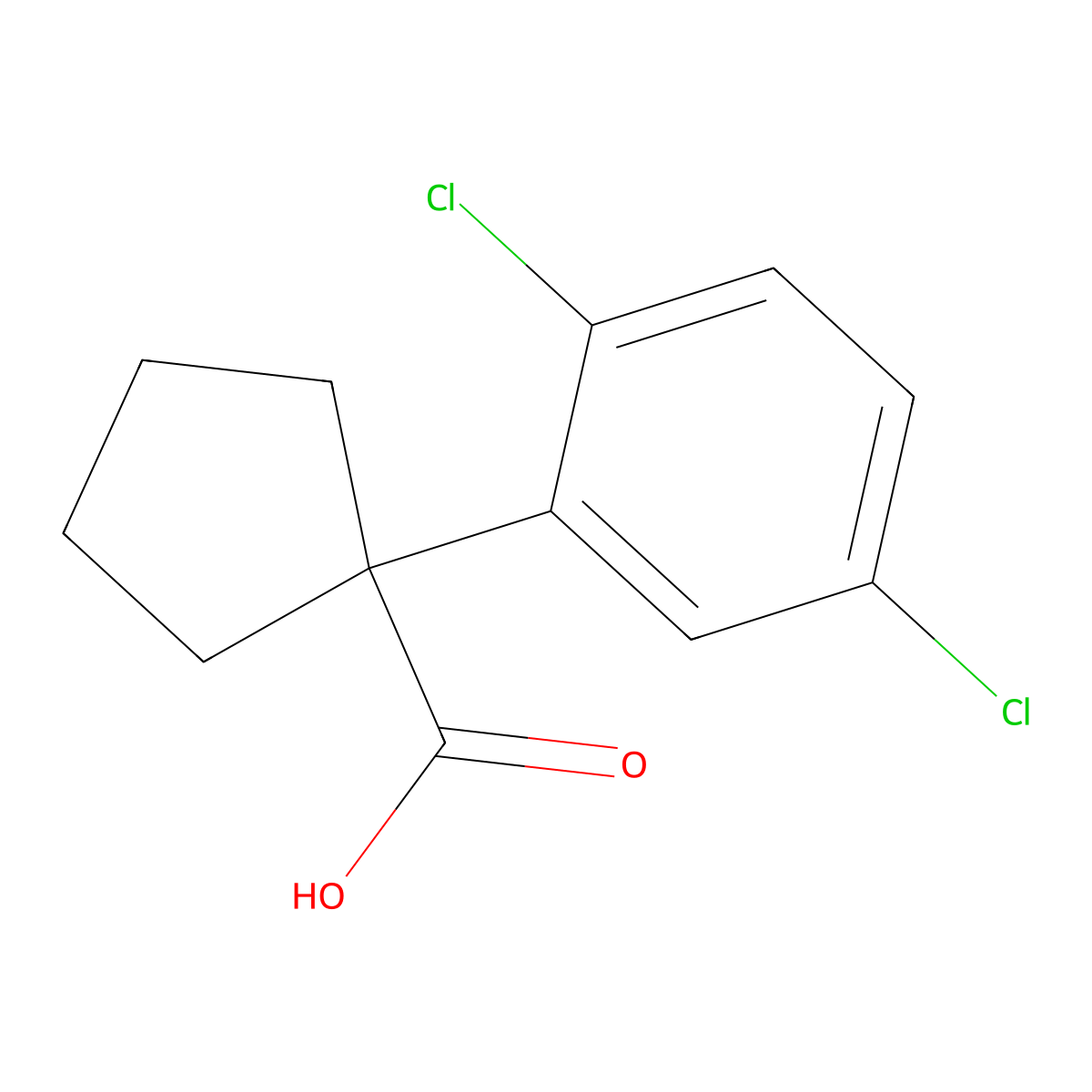 1-(2,5-Dichlorophenyl)cyclopentanecarboxylic Acid molecular structure, CAS 1896479-58-5